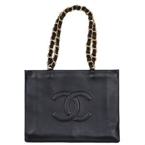 Chanel Big Chain Tote Bag Black